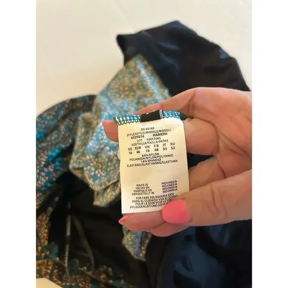 NWT Miraclesuit Hankini Tankini Swim Top Plus Sz 16 Luxor Nile Green - Picture 4 of 6